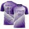 Custom Purple White Line Sublimation Soccer Uniform Jersey