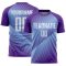 Custom Purple White-Light Blue Line Sublimation Soccer Uniform Jersey
